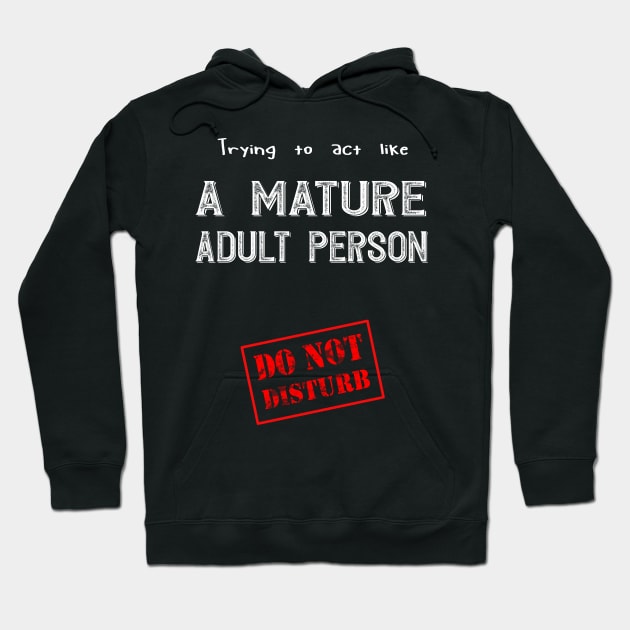 Mature adult person Hoodie by VBleshka